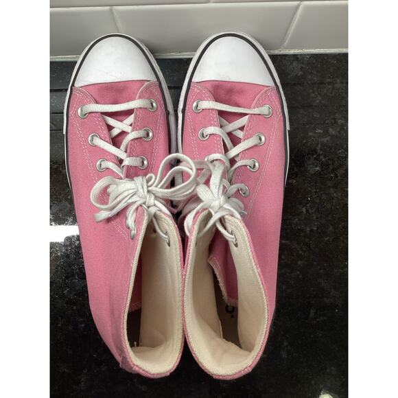 Converse Ctas Chuck Taylor All Star Lift Platform High Top Sneakers Pink Size 9 - Picture 7 of 11